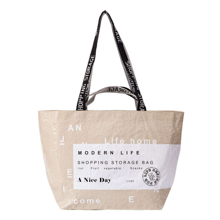 Eco-friendly Portable Large Capacity Shopping Bag Waterproof Folding Travel Bag, Color: Large Beige