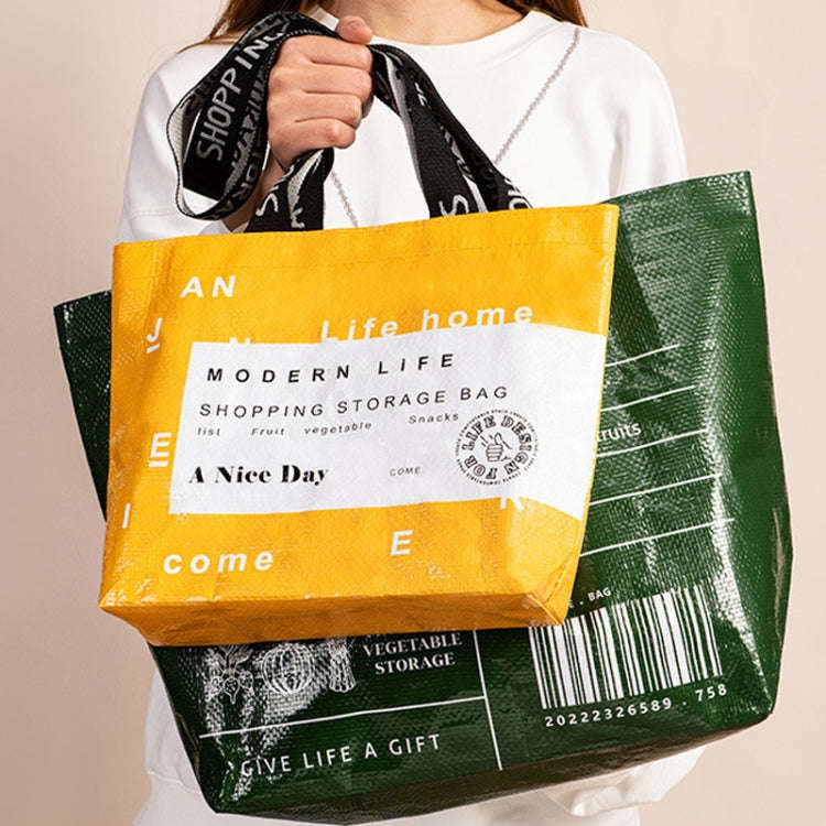 Eco-friendly Portable Large Capacity Shopping Bag Waterproof Folding Travel Bag, Color: Small Yellow