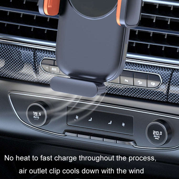 Car Wireless Charging Outlet Navigation Mobile Phone Holder(Single Hook Type)
