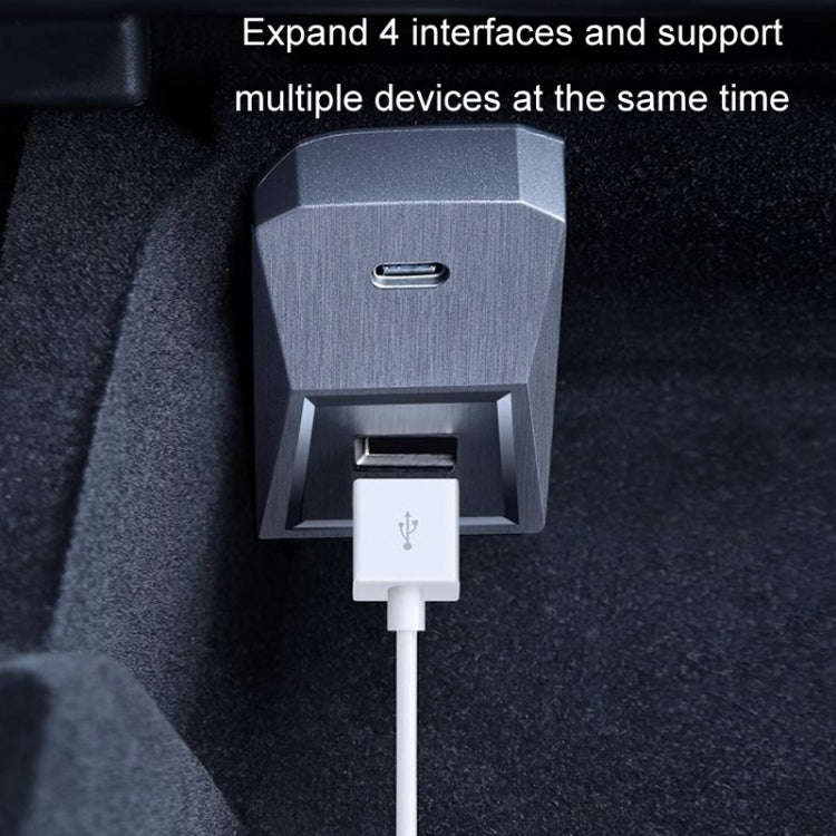 For Tesla Model 3/Y TYPE-C Central Control Expansion Dock USB HUB(U01Y)