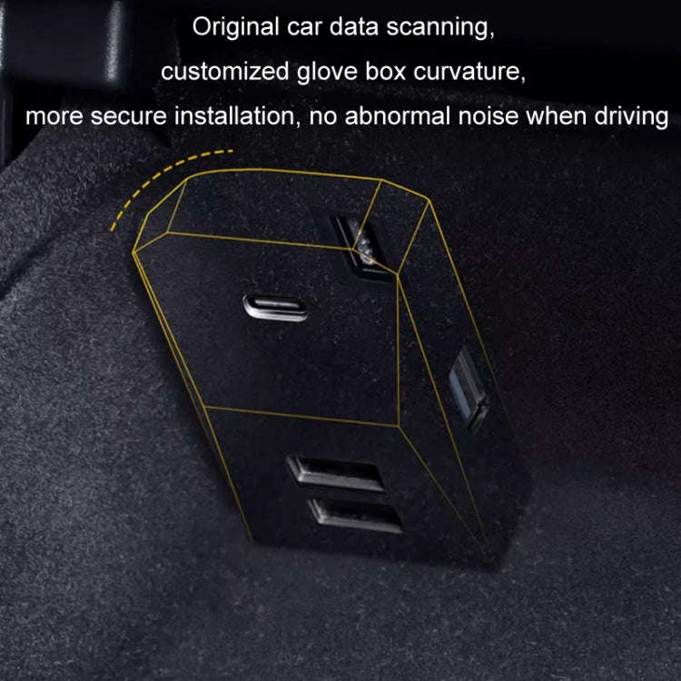 For Tesla Model 3/Y TYPE-C Central Control Expansion Dock USB HUB(U01Y)