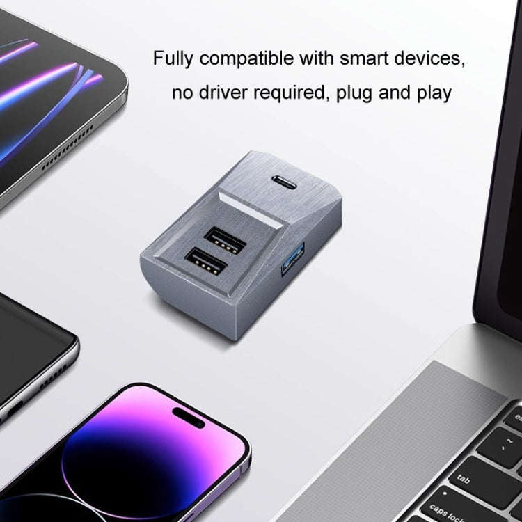 For Tesla Model 3/Y TYPE-C Central Control Expansion Dock USB HUB(U01Y)