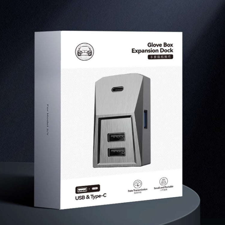 For Tesla Model 3/Y TYPE-C Central Control Expansion Dock USB HUB(U01Y)