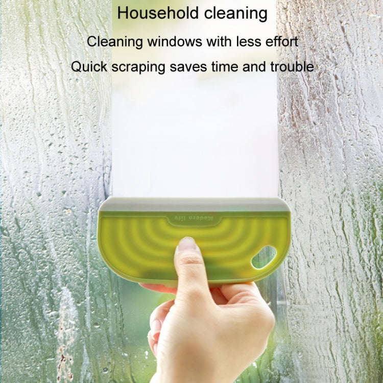 Mini Wiper Bathroom Mirror Glass Silicone Cleaning Tool Countertop Tile Scraper(Green)