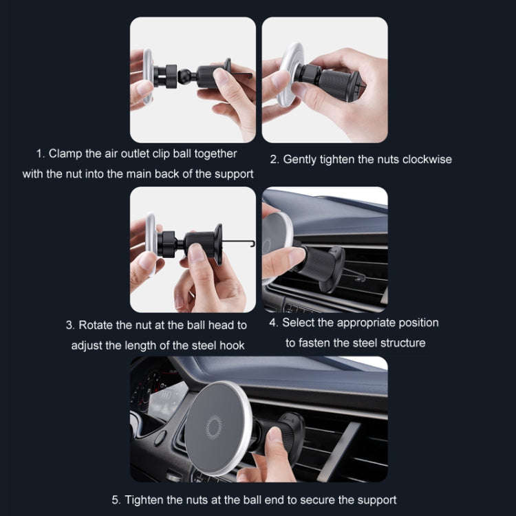 Car Wireless Magnetic Atmosphere Light Mobile Phone Holder(W17)