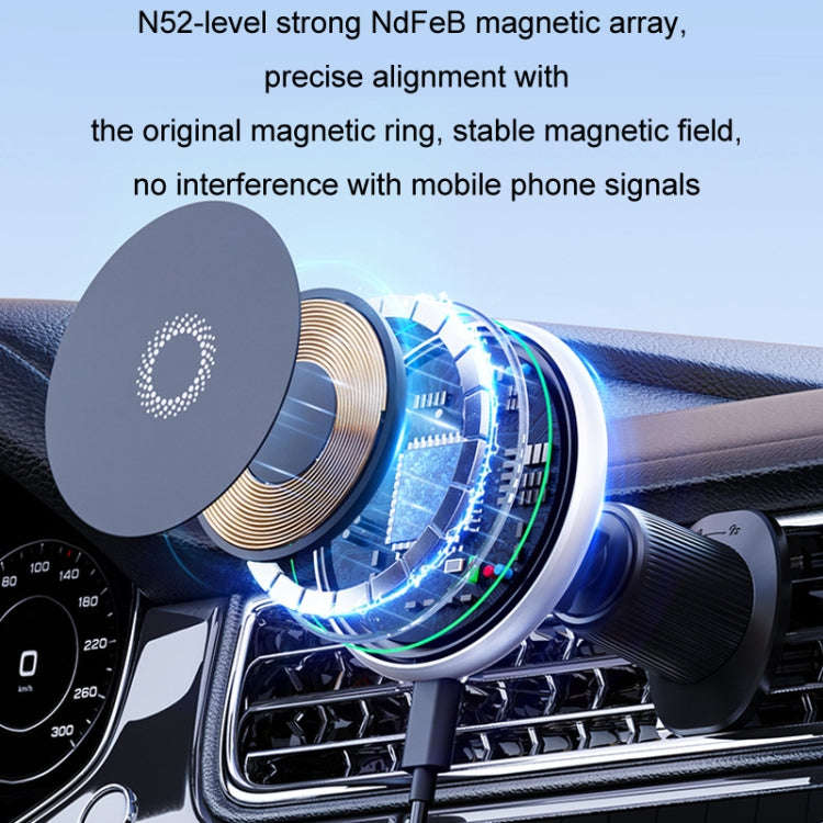 Car Wireless Magnetic Atmosphere Light Mobile Phone Holder(W17)