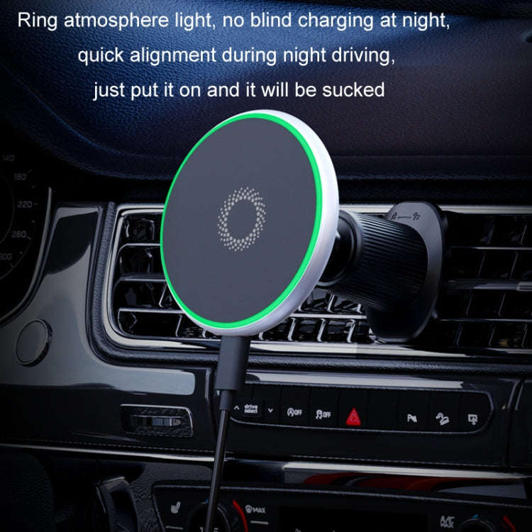 Car Wireless Magnetic Atmosphere Light Mobile Phone Holder(W17)