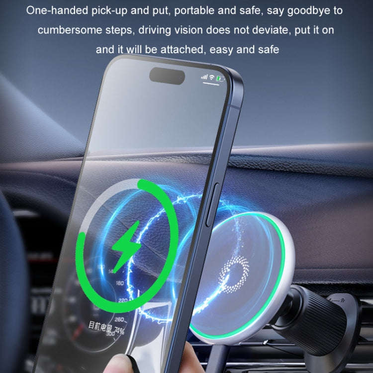 Car Wireless Magnetic Atmosphere Light Mobile Phone Holder(W17)