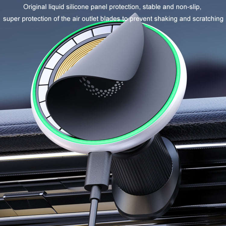 Car Wireless Magnetic Atmosphere Light Mobile Phone Holder(W17)