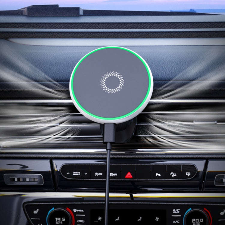 Car Wireless Magnetic Atmosphere Light Mobile Phone Holder(W17)
