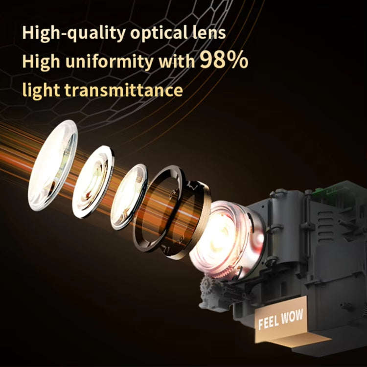 TS-6 Android 11 WiFi6 4K Mini Projector Hidden Lift Gimbal Projector US Plug(White)