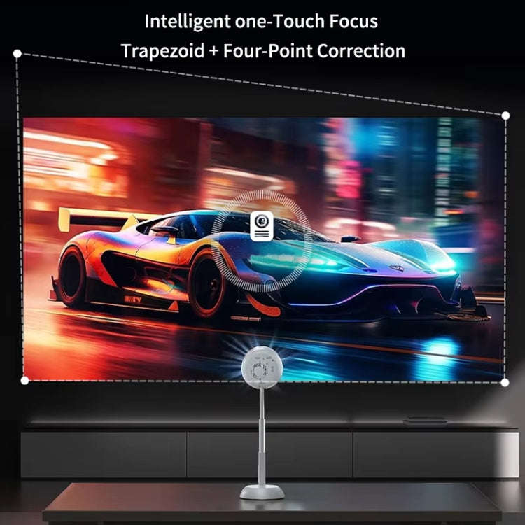 TS-6 Android 11 WiFi6 4K Mini Projector Hidden Lift Gimbal Projector US Plug(White)