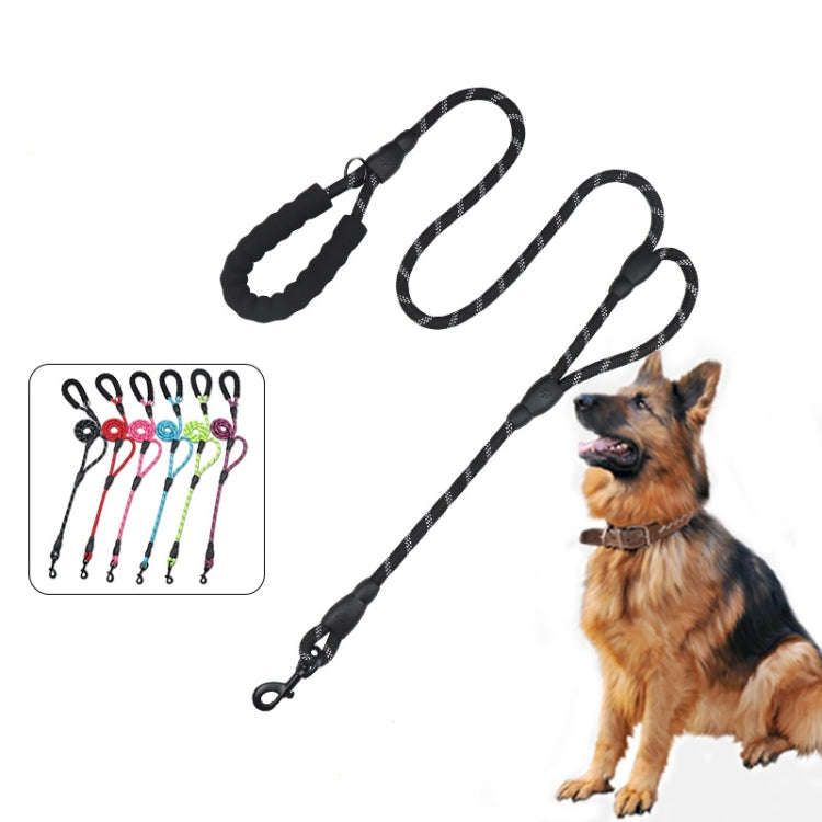 Double Handle Dog Leash Nylon Reflective Rope for Control Safety Training, Size: 150 x 1.2cm(Blue)