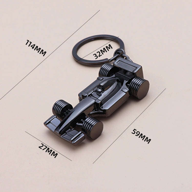 F1 Racing Car Keychain Portable Bag Decoration Pendant, Style: X-035 Hollow Black