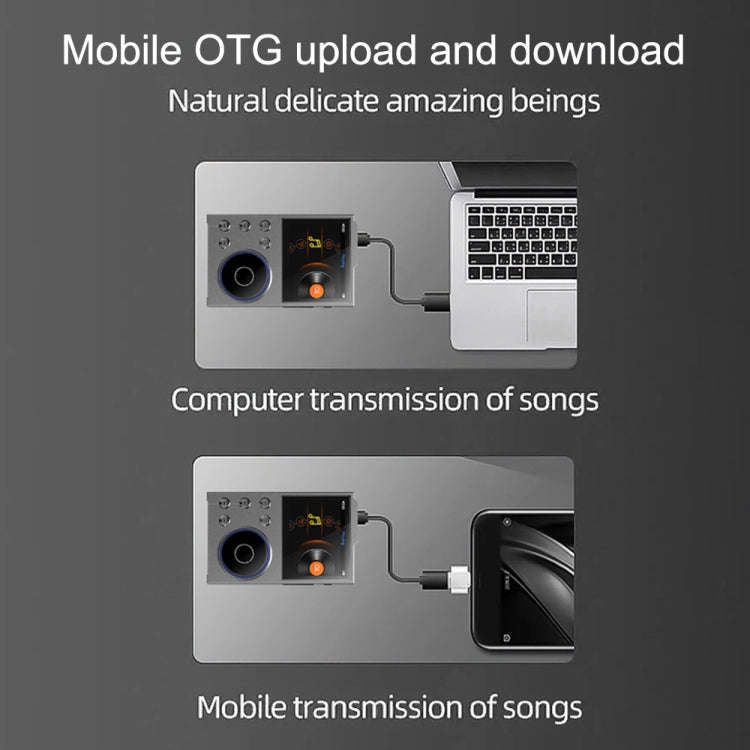 2.4 Inch HIFI Bluetooth Music Player DSD256 Mastering Sound Quality Walkman, Memory: 16GB+32GB(Bl...