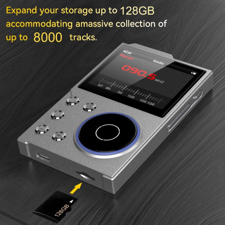 2.4 Inch HIFI Bluetooth Music Player DSD256 Mastering Sound Quality Walkman, Memory: 16GB+32GB(Bl...