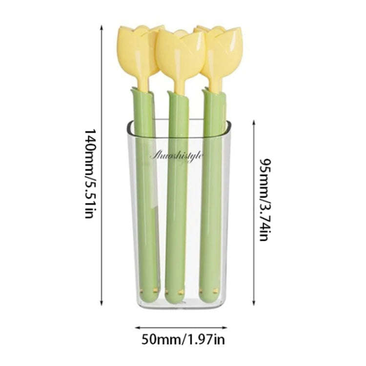 5pcs /Box Tulip Shaped Food Bag Sealing Clip Portable Snack Bread Sealing Clip With Magnetic Stor...