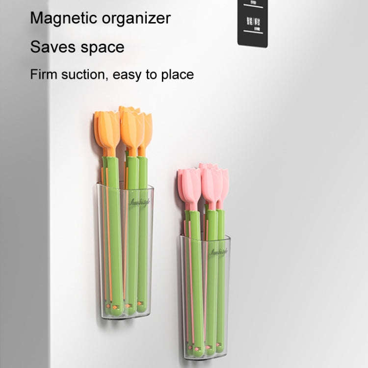 5pcs /Box Tulip Shaped Food Bag Sealing Clip Portable Snack Bread Sealing Clip With Magnetic Stor...