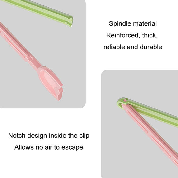 5pcs /Box Tulip Shaped Food Bag Sealing Clip Portable Snack Bread Sealing Clip With Magnetic Stor...