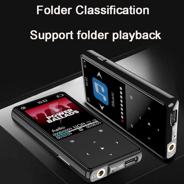 Bluetooth MP3/MP4 Music Player Portable Walkman, Memory: 8GB(Black)
