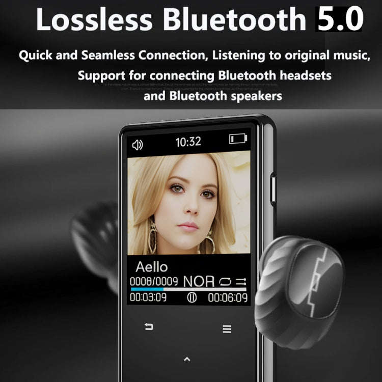 Bluetooth MP3/MP4 Music Player Portable Walkman, Memory: 8GB(Black)