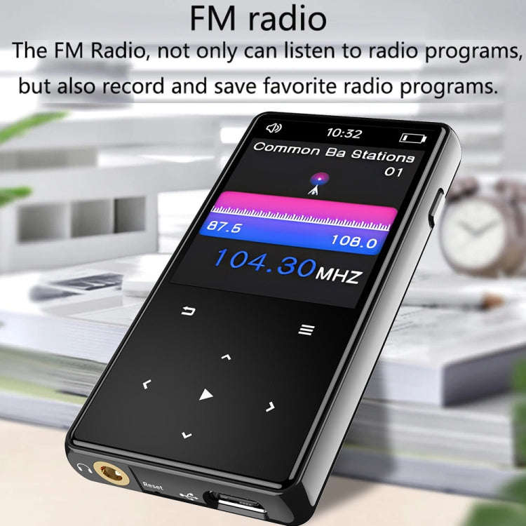 Bluetooth MP3/MP4 Music Player Portable Walkman, Memory: 8GB(Black)