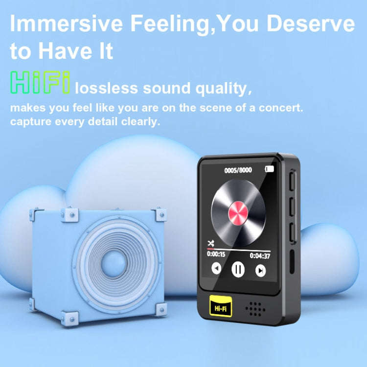 MP3 / MP4 Music Player Bluetooth Radio E-book Playback Walkman, Memory: 64GB(Black)