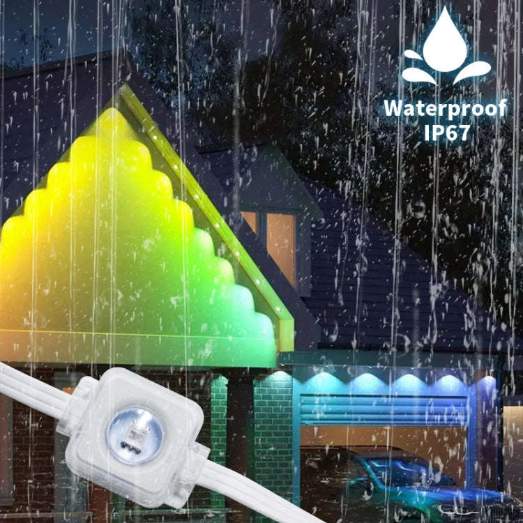 Bluetooth Outdoor Roof Lights Colorful Waterproof Smart Control Holiday Lights, Style: 15m 30 Lig...