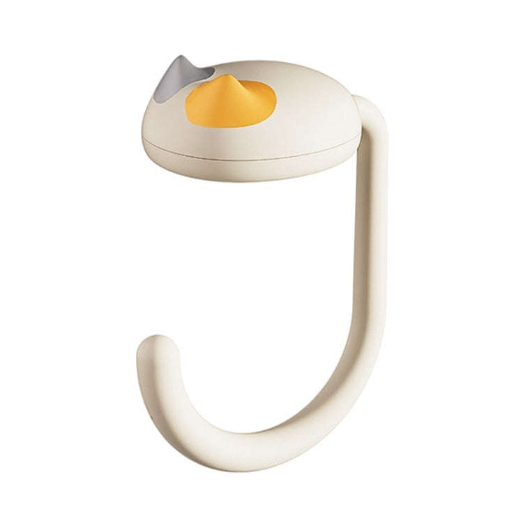 Removable Deskside Hanger Hook No-Punch Student Schoolbag Hook(Beige)