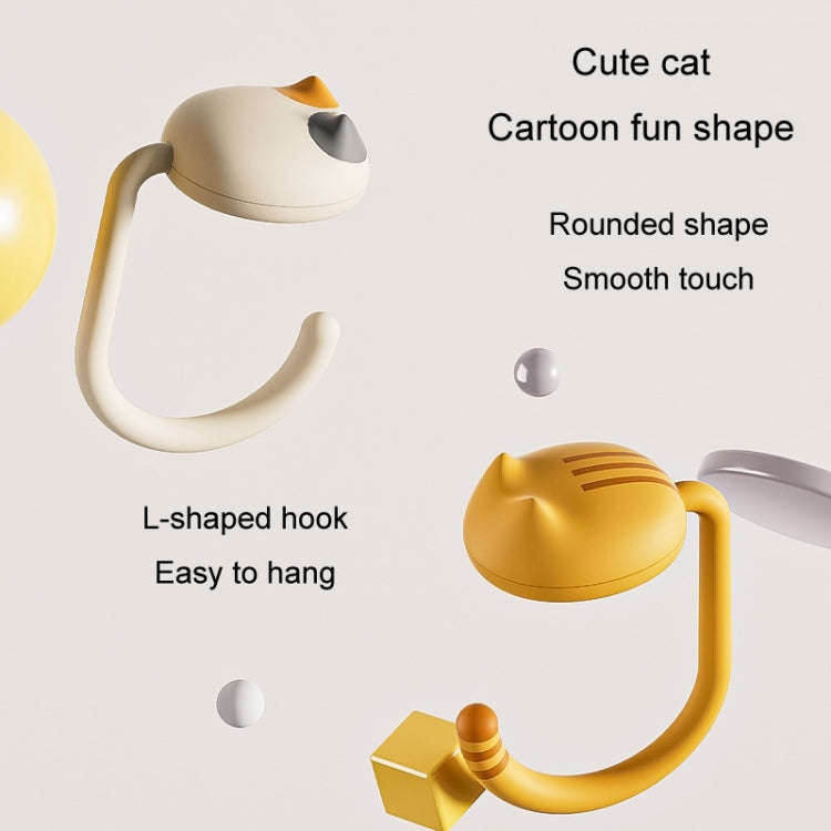 Removable Deskside Hanger Hook No-Punch Student Schoolbag Hook(Yellow)