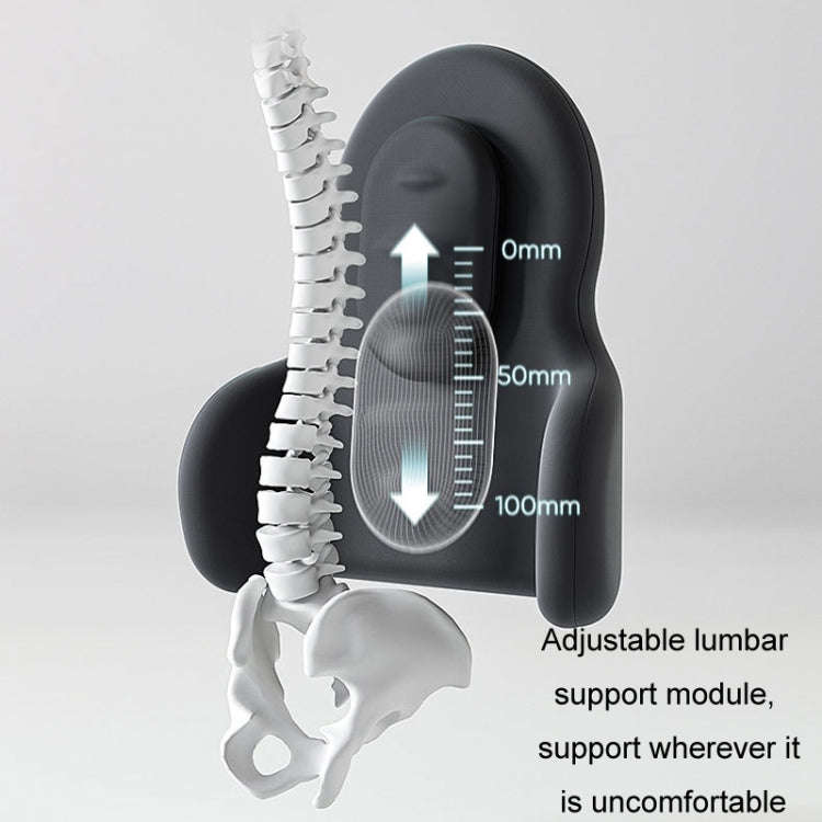Multifunctional Car Memory Foam Adjustable Lumbar Support, Color: Classic Coffee