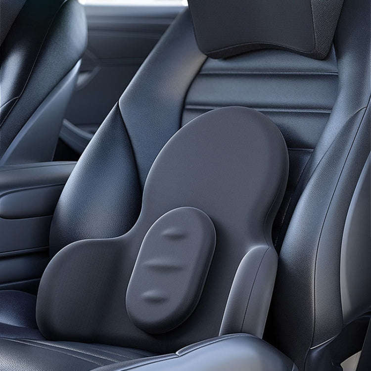 Multifunctional Car Memory Foam Adjustable Lumbar Support, Color: Classic Coffee