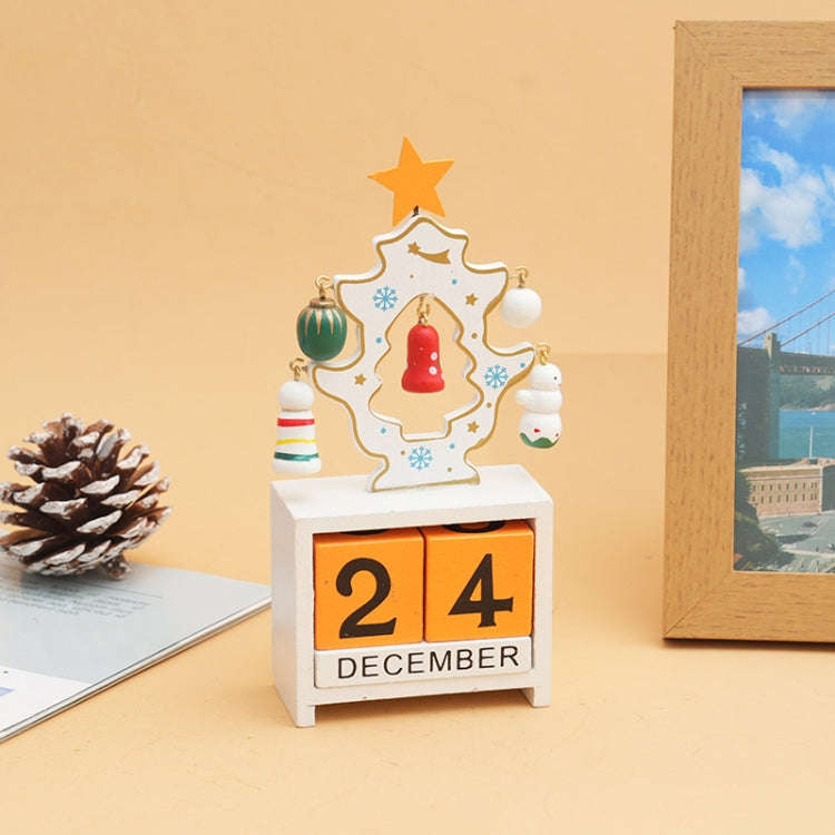 Children Toy Christmas Gift Wooden Calendar Christmas Eve Desktop Ornament, Style: Calendar Tree ...