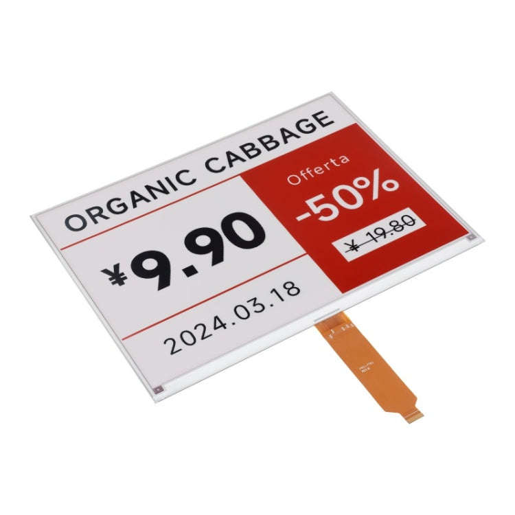 Waveshare 13.3inch 960×680 Pixels SPI Communication E-Ink Display, Spec: Nude Screen Version