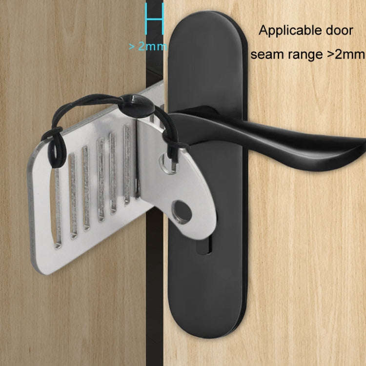 Female Self-defense Anti-theft Home Hotel Anti-lock Door Blocker(Stainless Steel)