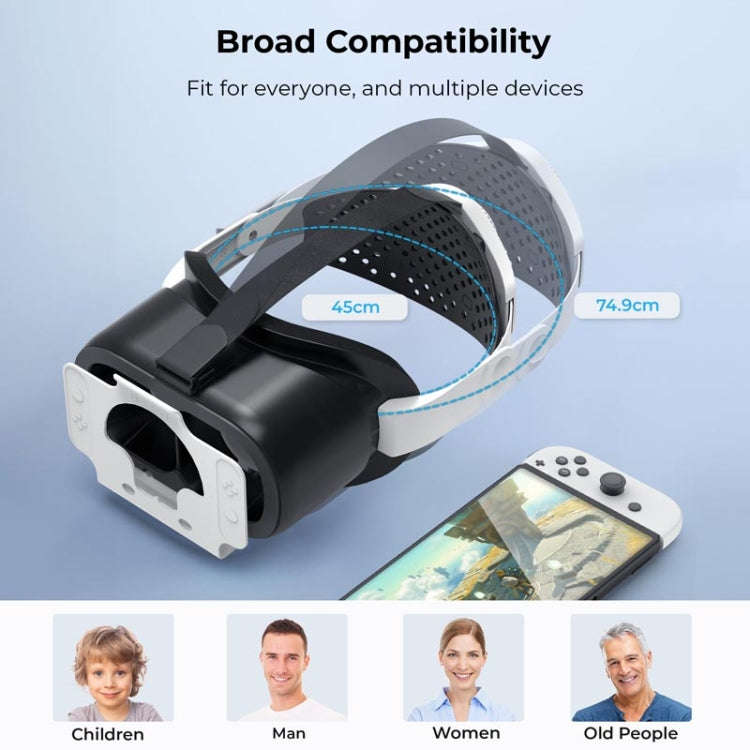 DEVASO Compatible With Switch / Switch OLED Display Game Console HD 3D VR Glasses Headband Adjust...