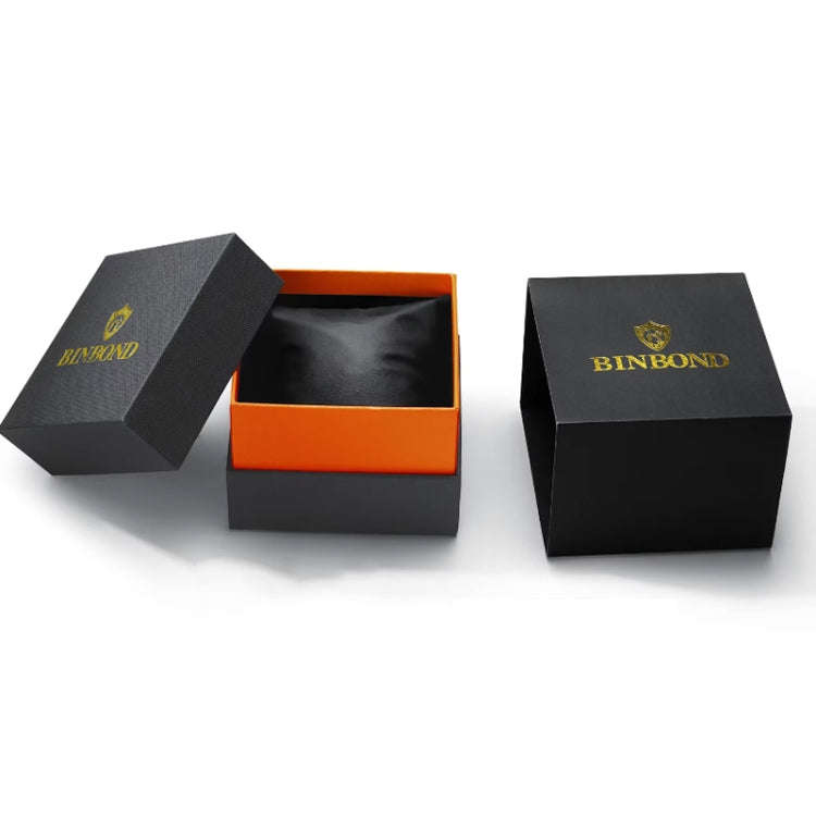 BINBOND Watch Packaging Box Gift Box, Spec: Black Leather