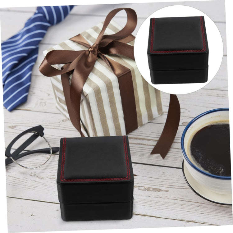 BINBOND Watch Packaging Box Gift Box, Spec: Black Leather