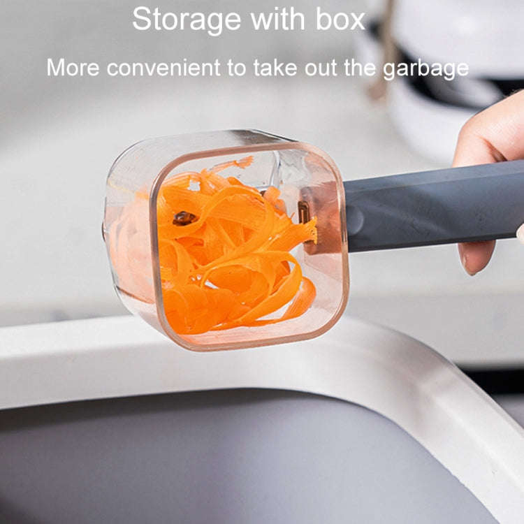 Kitchen Stainless Steel Long Handle Single Heads Vegetable And Fruit Peeler(Orange)