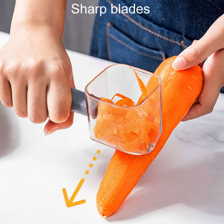 Kitchen Stainless Steel Long Handle Single Heads Vegetable And Fruit Peeler(Orange)