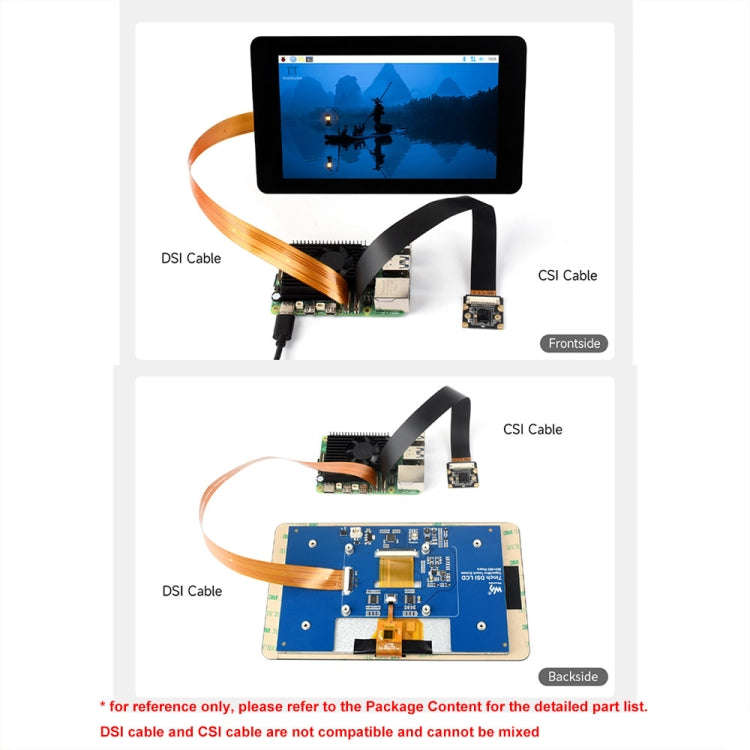 Waveshare For Raspberry Pi 5 22Pin to 15Pin DSI FPC Flexible Cable, Spec: 200mm