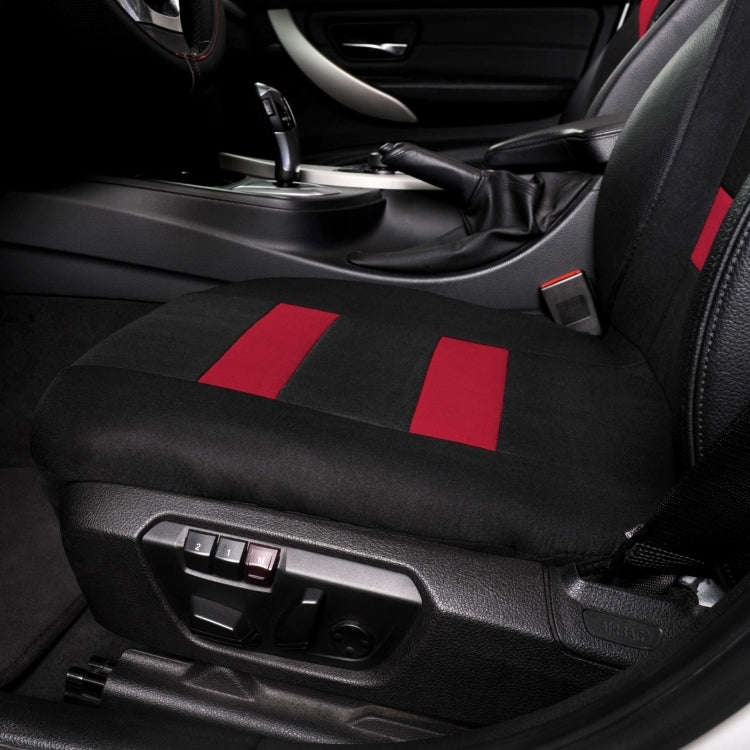 Car Vest Style Double Front Seat Interior Seat Cover(Red)