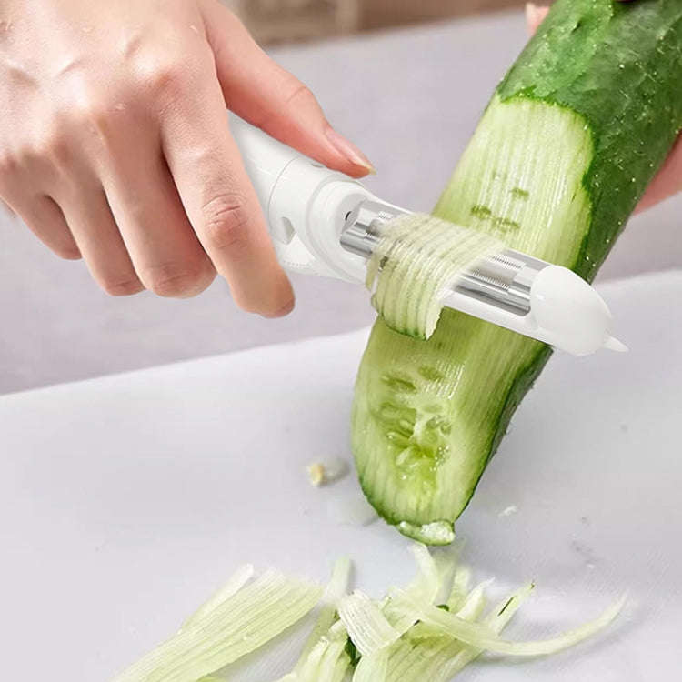 Kitchen Household Stainless Steel Multifunctional Peeler Bottle Opener 2 In 1(White)