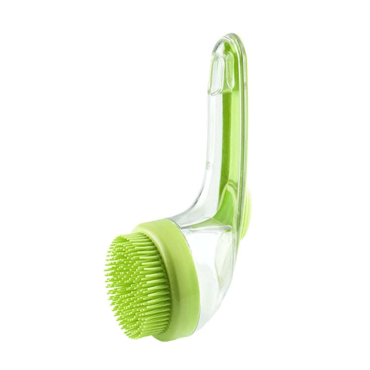 Long Handle Pet Bathing Brush Silicone Dogs Cats Cleaning Massage Brush Grooming Comb, Style: Fin...