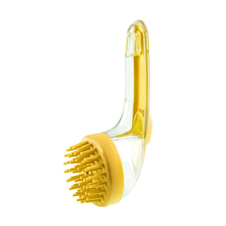 Long Handle Pet Bathing Brush Silicone Dogs Cats Cleaning Massage Brush Grooming Comb, Style: Coa...