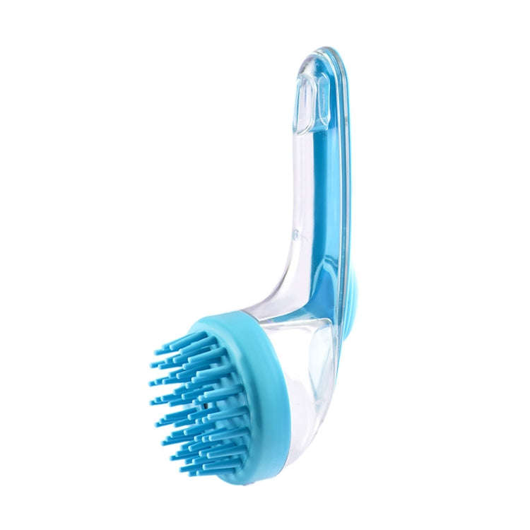 Long Handle Pet Bathing Brush Silicone Dogs Cats Cleaning Massage Brush Grooming Comb, Style: Coa...