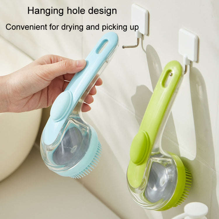 Long Handle Pet Bathing Brush Silicone Dogs Cats Cleaning Massage Brush Grooming Comb, Style: Fin...
