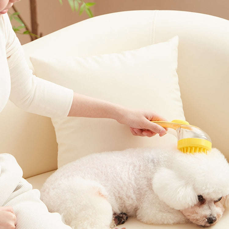 Long Handle Pet Bathing Brush Silicone Dogs Cats Cleaning Massage Brush Grooming Comb, Style: Coa...