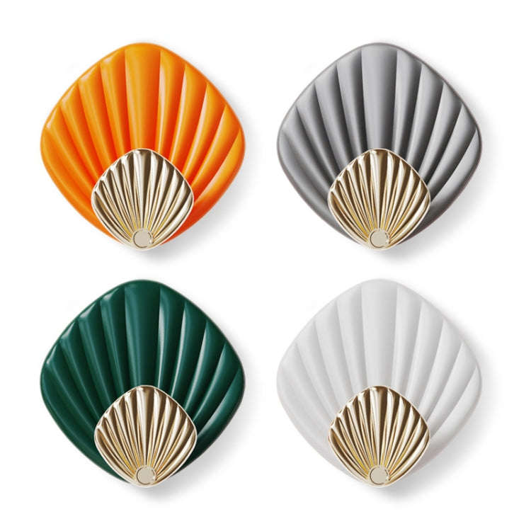 4pcs / Set Household No-Punch Seashell Hooks Bathroom Kitchen Sticky Hooks(Mixed Color)