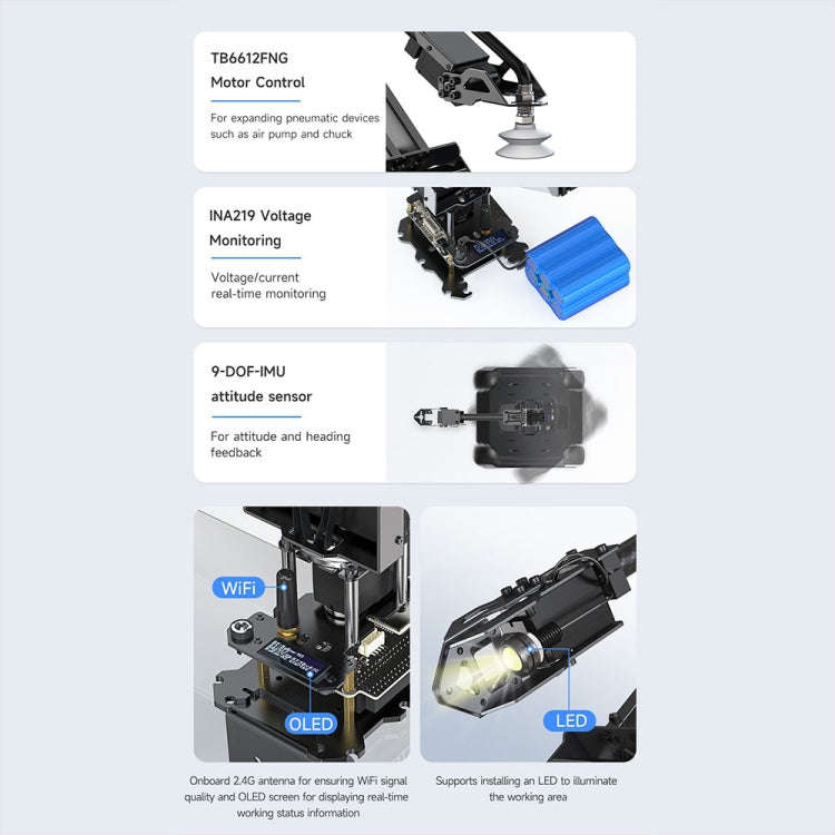Waveshare 25118 RoArm-M2-S Desktop Robotic Arm Kit, Based On ESP32, 4-DOF(US Plug)